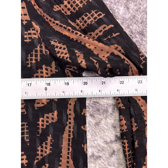 Tory Burch Blouse 8 Womens Silk Tie Neck Long Sleeve Top - Picture 4 of 9